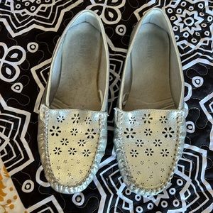 Old Navy Silver Moccasins Size 8